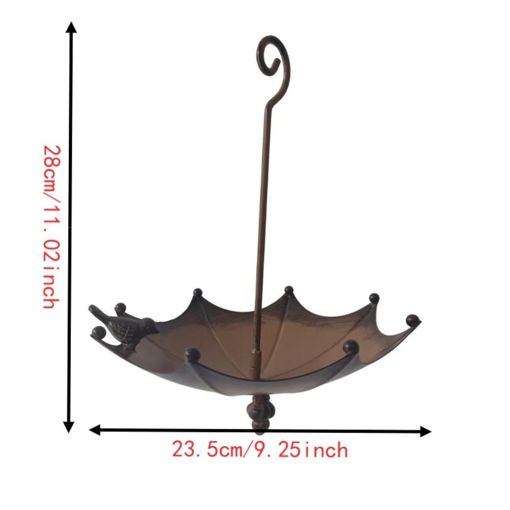 Umbrella Shape Umbrella Bird Feeder Metal Construction Garden Bird Feeder  Outdoor Garden