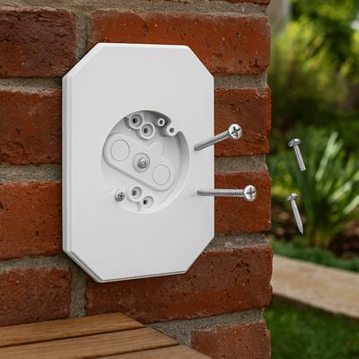 Textured Siding Mounting Plate For Lap Double Siding For 1/2 Inch Siding Vinyl Siding Mounting Blocks For 4 Inch Siding