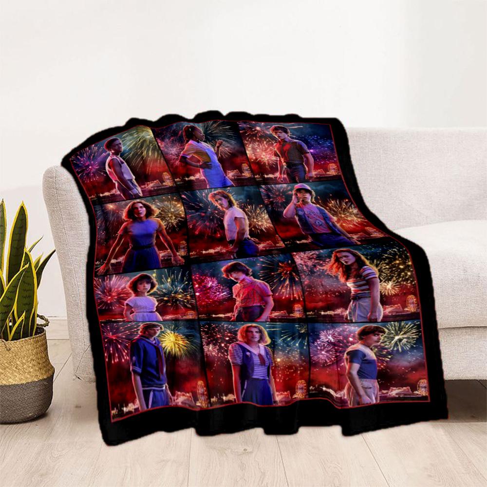 Stranger Things Blanket Suitable for sofas,travel, living rooms also a good gift for friends and family Suitable for all seasons.