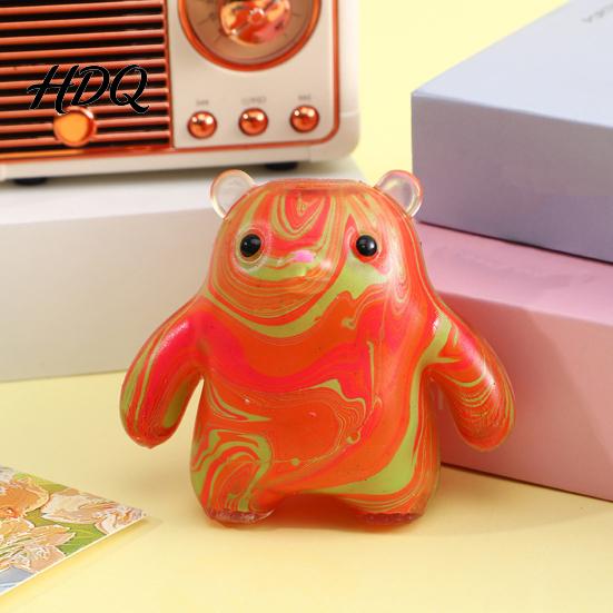 Soft Gel Stress Ball Bear Squeeze Toy Slow-Rising TPR Fidget for Relief Anxiety Decompression Gadget Students Adults Portable Novelty Gift