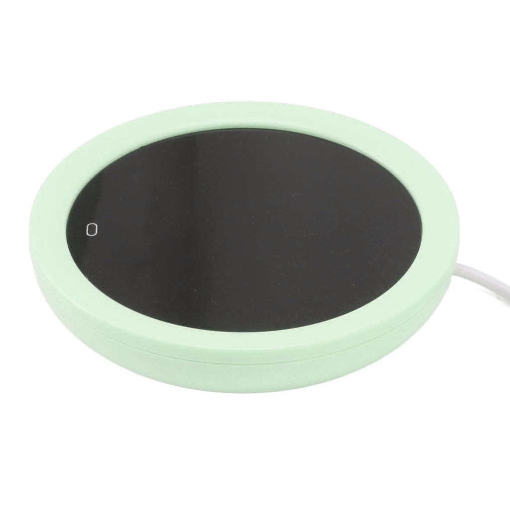 USB Coffee Mug Warmer Electric Gravity Switch 55 Celsius Degree Milk Heating Plate for Office Green