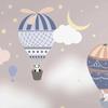Mural Wallpaper 3d Hand Painted Cartoon Hot Air Balloon Animal Wall Papers Children's Bedroom Background Mural