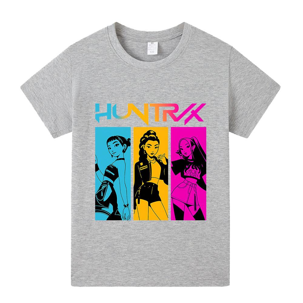 A1203 Kids Boys Girls Kpop Rumi Zoey Mira Print Short Sleeves T-shirt