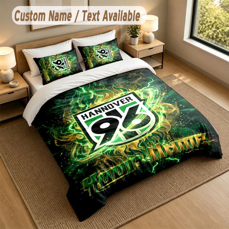 Bedding Set 1 Duvet Cover 2 Pillowcases Hannover 96 Print Soft Bed Linen Bedroom Decor