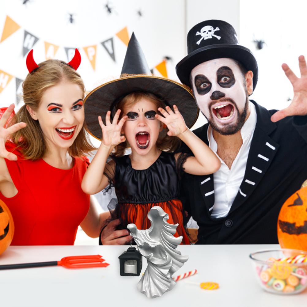 Żywiczny Duch z Latarnią Żywiczny Duch Piekielny Posłaniec Rzeźba Halloween Ogród Podwórko