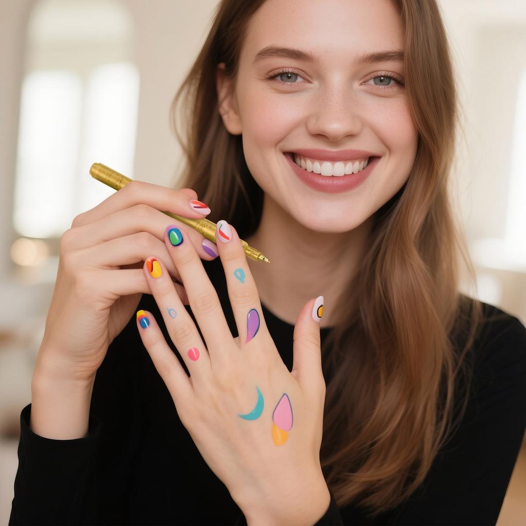 Drawing Pen  Nail Painting Pen  DIY   Quick-drying  Colored Pen For Drawing Flowers And Outlining  12 Colors30ml