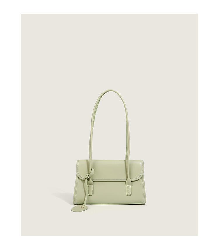 

Елітний жіночий новий модний і універсальний портфель на одне плече 2024 року в іноземному стилі, багет під пахвами, маленький портфель зелений