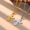 Dawapara Eastern Orthodox Serbian Cross Pendant Necklace Stainless Steel Jewelry Talisman Charm Necklaces