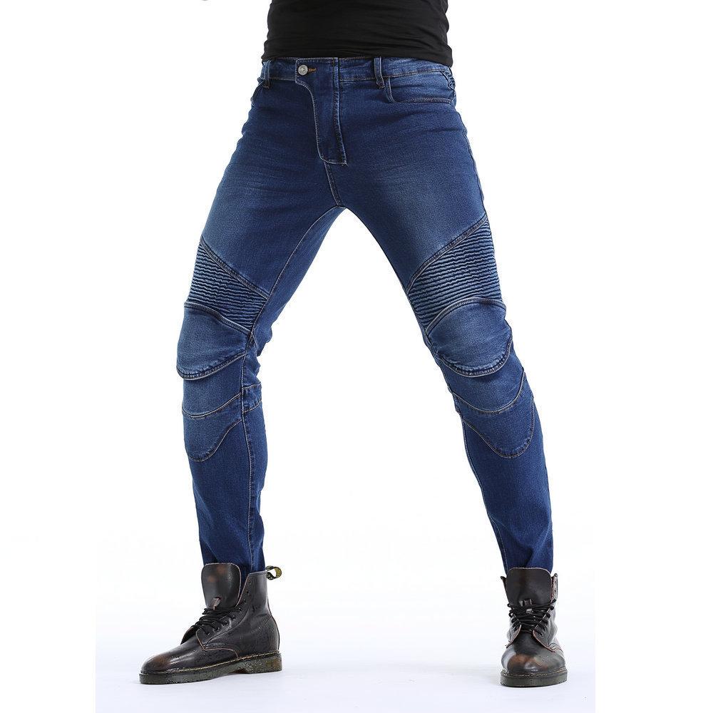 New Product Motorcycle Jeans Men, Four Seasons Locomotive Elastic Anti-drop Cycling Pants, Anti-splashing, Silicone Protective Gear
