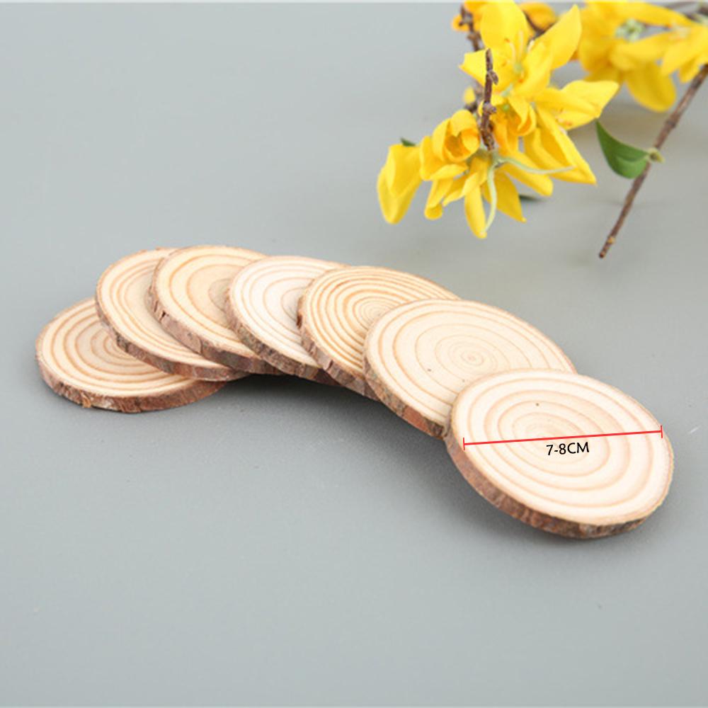 20pcs Discos de Madera Rebanadas Redonda C/írculos 8-10cm para Manualidades Pintar Diy Posavasos Artesan/ías Decoraciones Navidad Hogar Adornos sin agujero