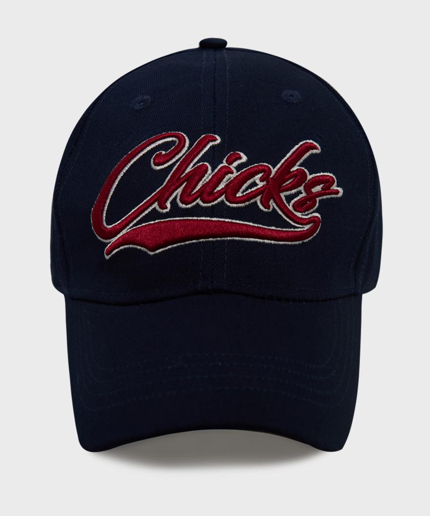 CHICKS Tail Embroidery Ball Cap Navy