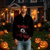 Men's Long Sleeve Halloween Printed Button Down Shirt