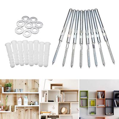 8pcs Hidden Floating Shelf Kit Concealed Metal Wall Mount Support Pins Bracket 