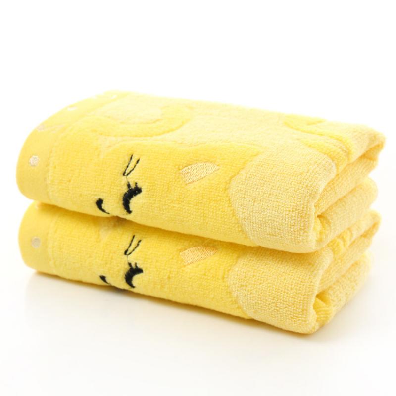 New  25X50cm Cute Towel Cat Pattern Soft Towel Children Embroidered Wool Towel Baby Products Soft Towel Bath Towel