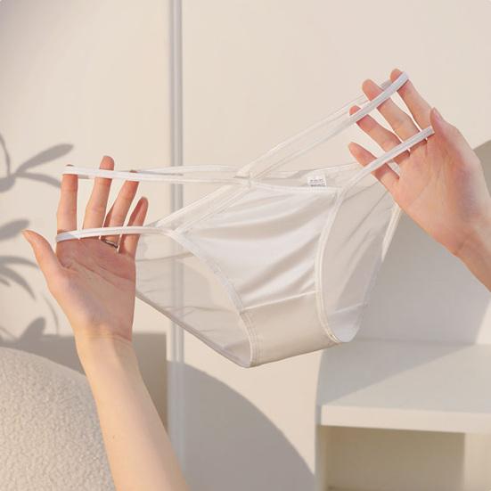 G-String Thongs for Women Strappy Cheeky Sexy Underwear Low Waist Sheer See Through Panties Ladies Seamless Cutout