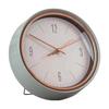 Round Analog Tabletop Clock Quiet 8Inch Desk EasytoRead Timepiece for Living Room,