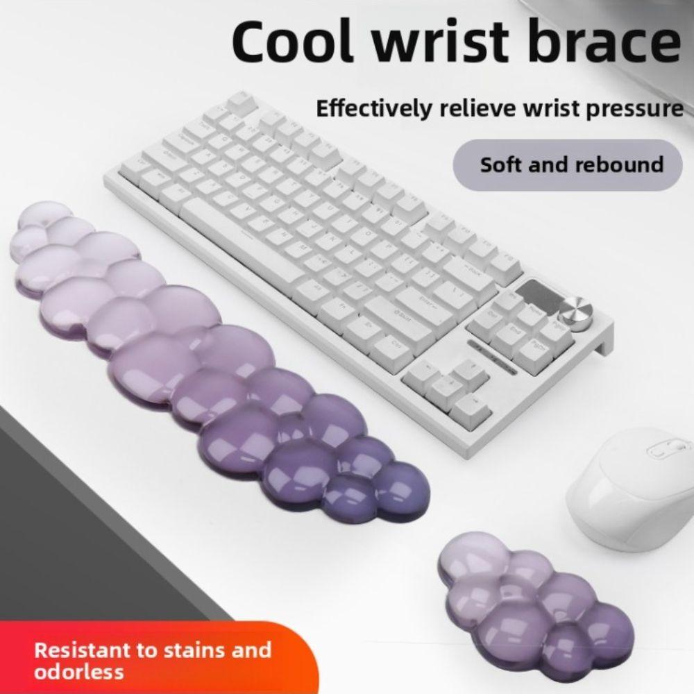 Cloud Shape Keyboard Wrist Rest Transparent Wrist Pad Portable Silicone Wrist Support  Gamer