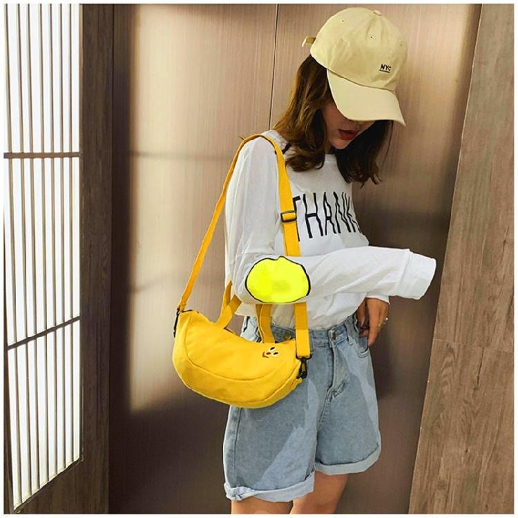 All-matching Canvas Handbag for Women Shoulder Bag Lovely Banana Crossbody Bag