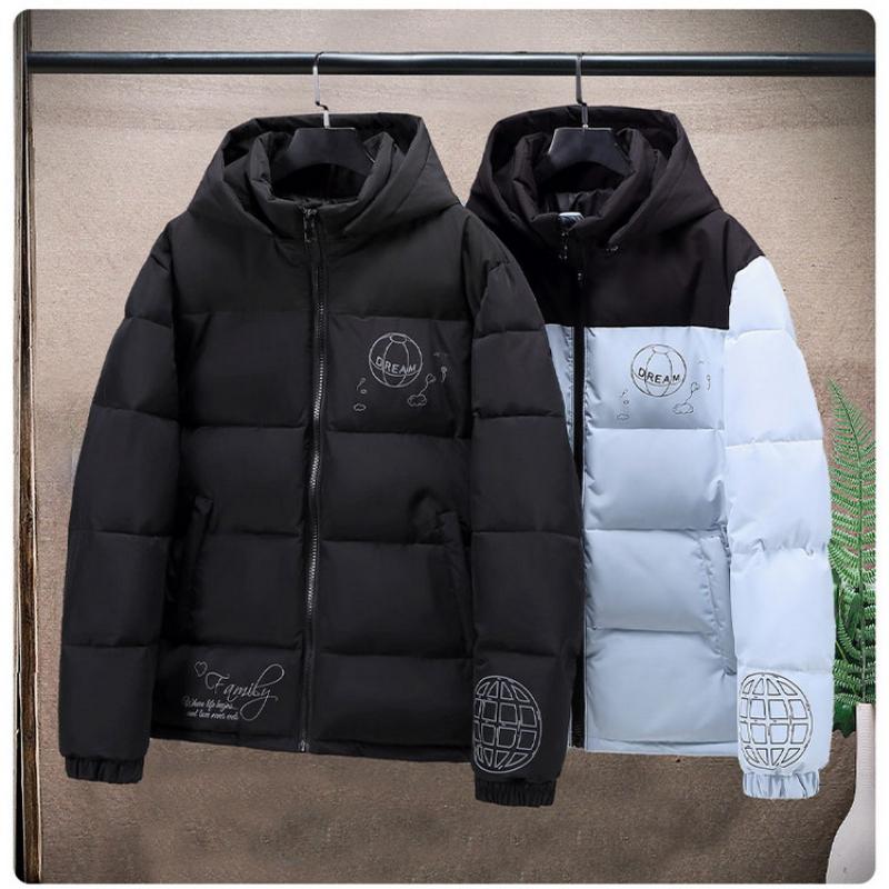 Große Größe 12XL Weiße Entendaunenjacke für Herren, verdickte 150 kg schwere, warme und kältebeständige, lockere Daunenjacke mit Kapuze