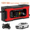 12V 6A Smart Repair Battery Charger LCD Display Car Battery Charging Device Car Battery Maintainer Automotive Tools