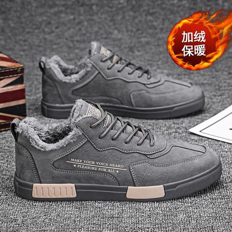 Schuhe Herrenschuhe Herbst und Winter 2025 neuer Trend Sport vielseitig Herren-Freizeit gestapelte dicke Baumwollschuhe High-Top Board-Schuhe