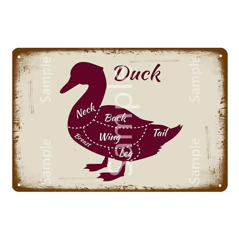 

Свіжа Свинина Схема Розрубу Металеві Знаки Колекція М яса Бляшані Знаки Ретро Живопис Настінна Табличка Кухня Ресторан Домашній Декор Мурал 20x30cm（7.8x11.8inch）