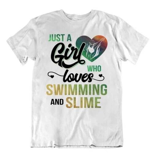 Swimming And Slime Tshirt Awesome Girl Friend Gift Tee Elegant Sports S