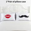 Couple 1 Pair Lovers Home Decor Pillow Case Sofa Waist Throw Cushion Cover