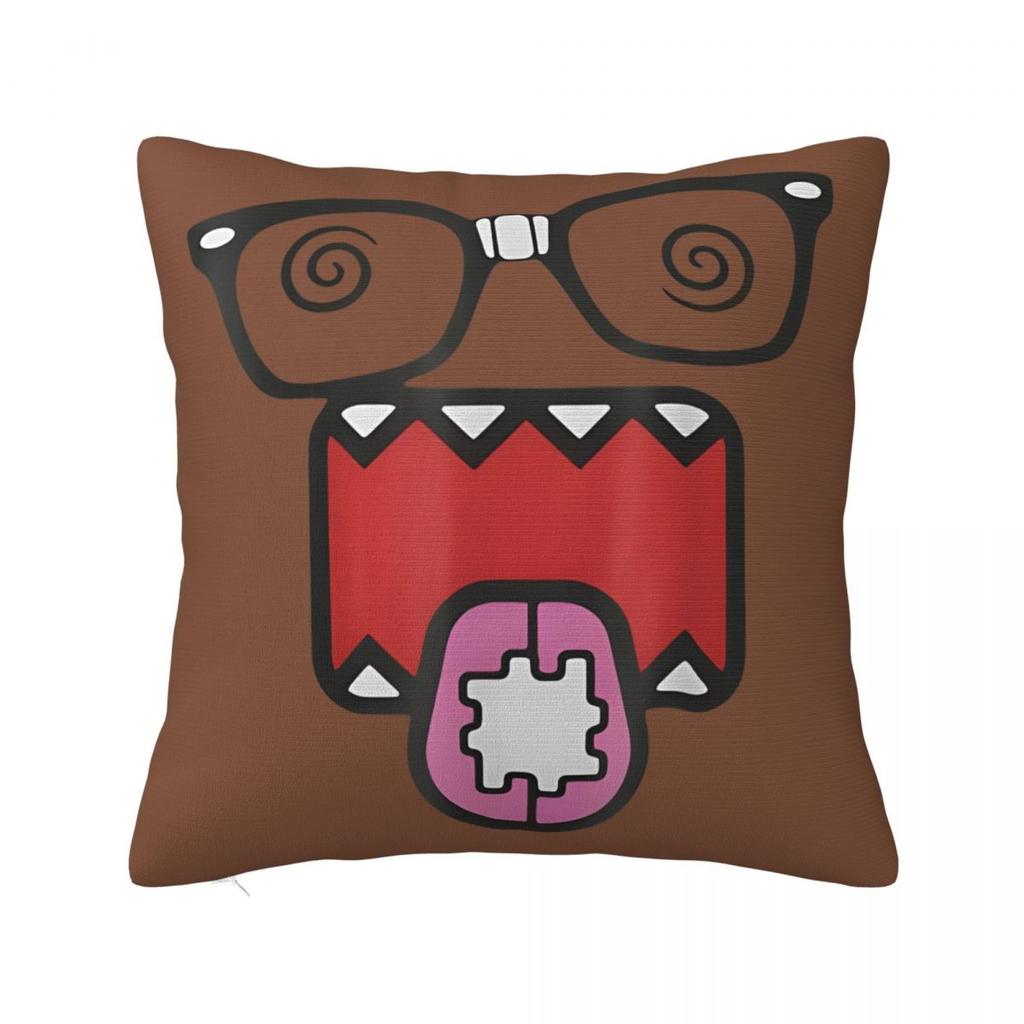 Funny Meme Domo Kun Face Pillowcase Polyester Cushion Cover Decoration Throw Pillow Case Cover Bedroom Square 4545cm