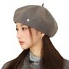 Autumn and Winter Retro Love Beret Korean Versatile Hat for Women's Windproof and Warm Octagonal Hat Showing Face Little Painter Hat