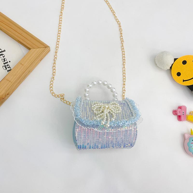 Adorable Mini Princess Handbag With Bow And Pearls Perfect For Girls Everyday Use