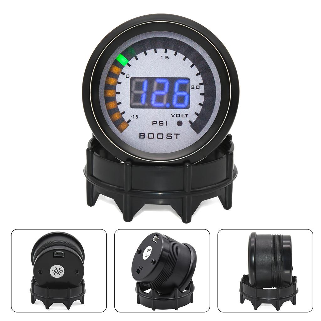 New 52mm Car Digital Gauge Boost/Water Temp/Vacuum/Oil Temp/Oil Pressure Tachometer/Volt/EGT Temp Gauge With LED Display Gauge