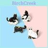 Einzigartige Schwarze Geisterkatze Brosche Für Halloween Elegantes Metallabzeichen Dekoratives Accessoire