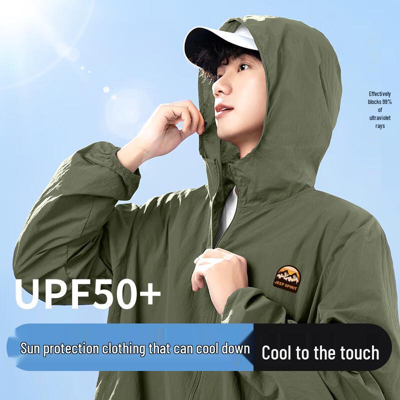 JEEP SPIRIT Men s UPF50+ Lightweight Sun Protection Hoodie XL