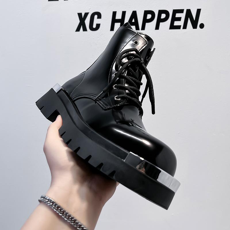 Martin boots men's 2024 new autumn explosion British style platform knight short boots versatile tooling boots 70056-A