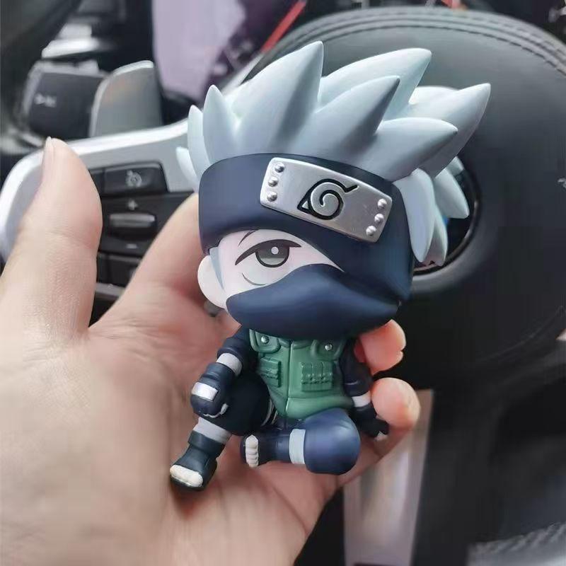 Naruto Shippuden Q Version Sitting Figure – Kakashi & Naruto, Car & Desktop Decor, Anime Collectible Gift