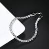 New Luxury Gold Silver Color on Hand Princess Bracelet Bangle for Women Anniversary Gift Jewelry