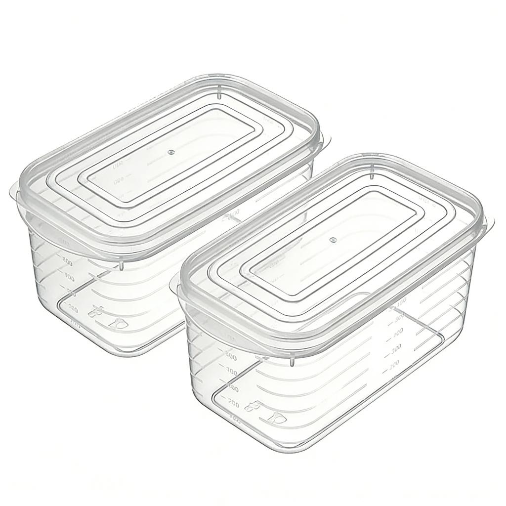 1/2/5pcs Food Preservation Box with Cover Refrigerator Storage Box Transparent Kitchen Sealed Storage Container