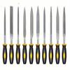 Premium Needle File Set - High-Carbon Steel Files with Non-Slip Ergonomic Handles for Precise Filing On Wood, Plastic, Model
