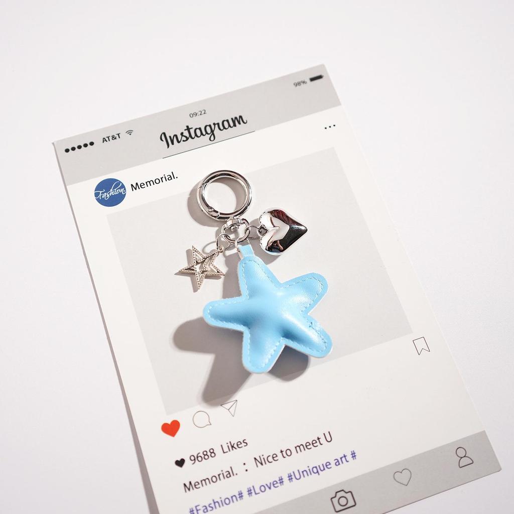 Cute Cartoon Star Keychain Pendant - Perfect Bag or Car Ornament, Small Gift Accessory