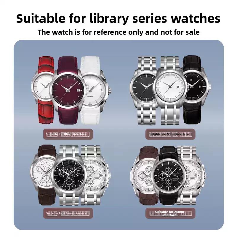 Zakřivený konec Originální kožený řemínek k hodinkám Pro 1853 Tissot T035 T035617 T035627 T035410 T035407 Řemínek k hodinkám 22mm 23mm 24mm řemínek pánský