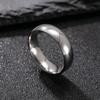 Stainless Steel Ring  Smooth Outer Round Arc Plain Ring Finger Jewelry Accessory