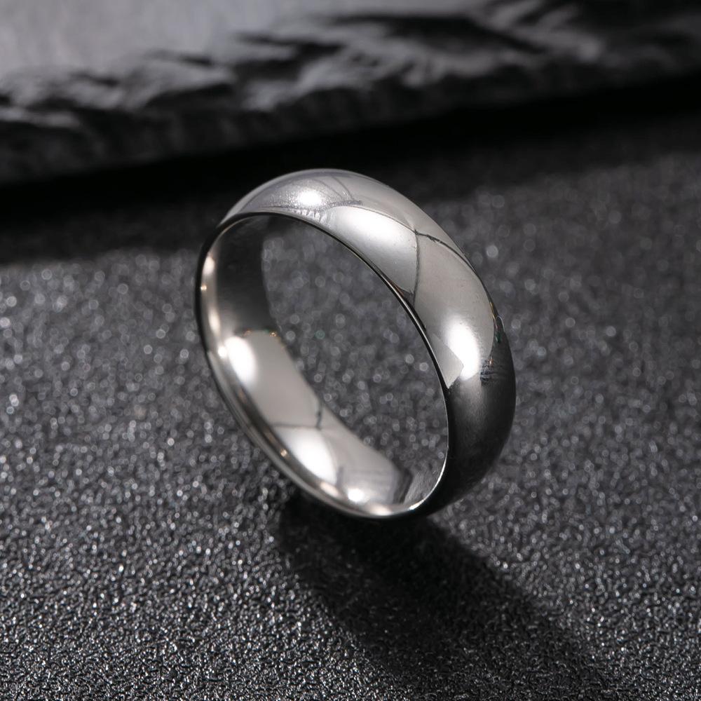 Кольцо из нержавеющей стали гладкое внешнее круглое дугообразное простое кольцо аксессуар для пальца 5