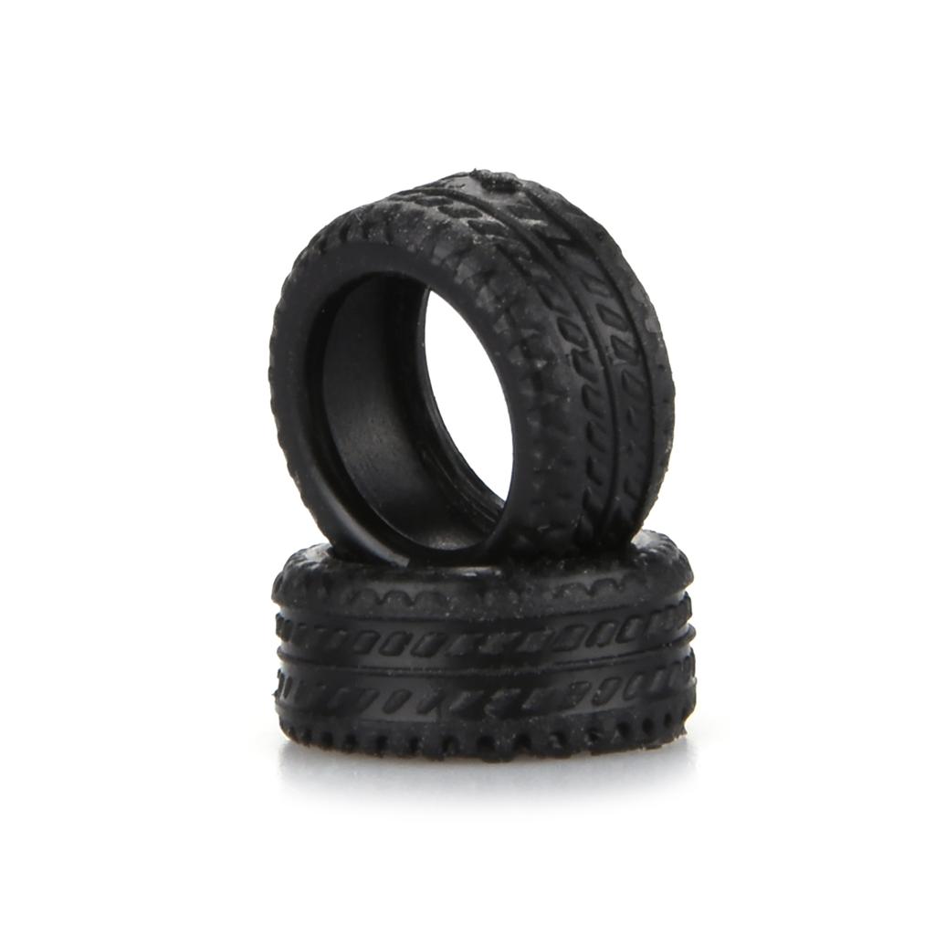 100Pcs/Box 1/64 RC Car Model Tires Rubber Tyre Tires Wheels 12mm*5mm Diorama Display Decoration Collection for 1/64 Car Model