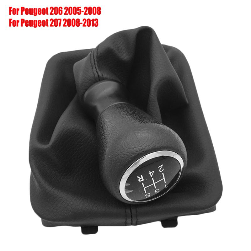 5 Speed Gear Shift Knob Shifter Boot for Peugeot 206 205 207 306 307 308 309 406 Citroen C3 C4 C5 Knob Boot PU Car Accessories
