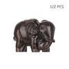 Pz Decorazioni per la Casa Scolpite Paesaggio Micro Statuette Animali Artigianato in Miniatura Statua Elefante Legno Naturale