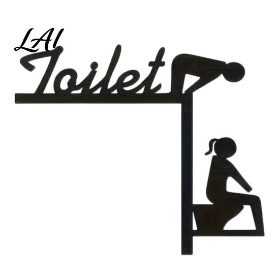 Bathroom Door Sign Funny Sign Thinking Room Metal Wall Art with Humorous Quotes Self-Adhesive Clever Decor Toilet for Restroom Rustproof