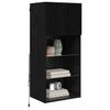 Wall Mounted TV Cabinet Black Oak Effect Particleboard