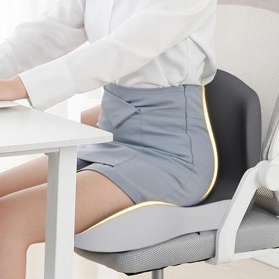 Memory Foam L-Shaped Integrated Seat Cushion with Lumbar Support Office Chair Cushion for Office Workers Car Drivers