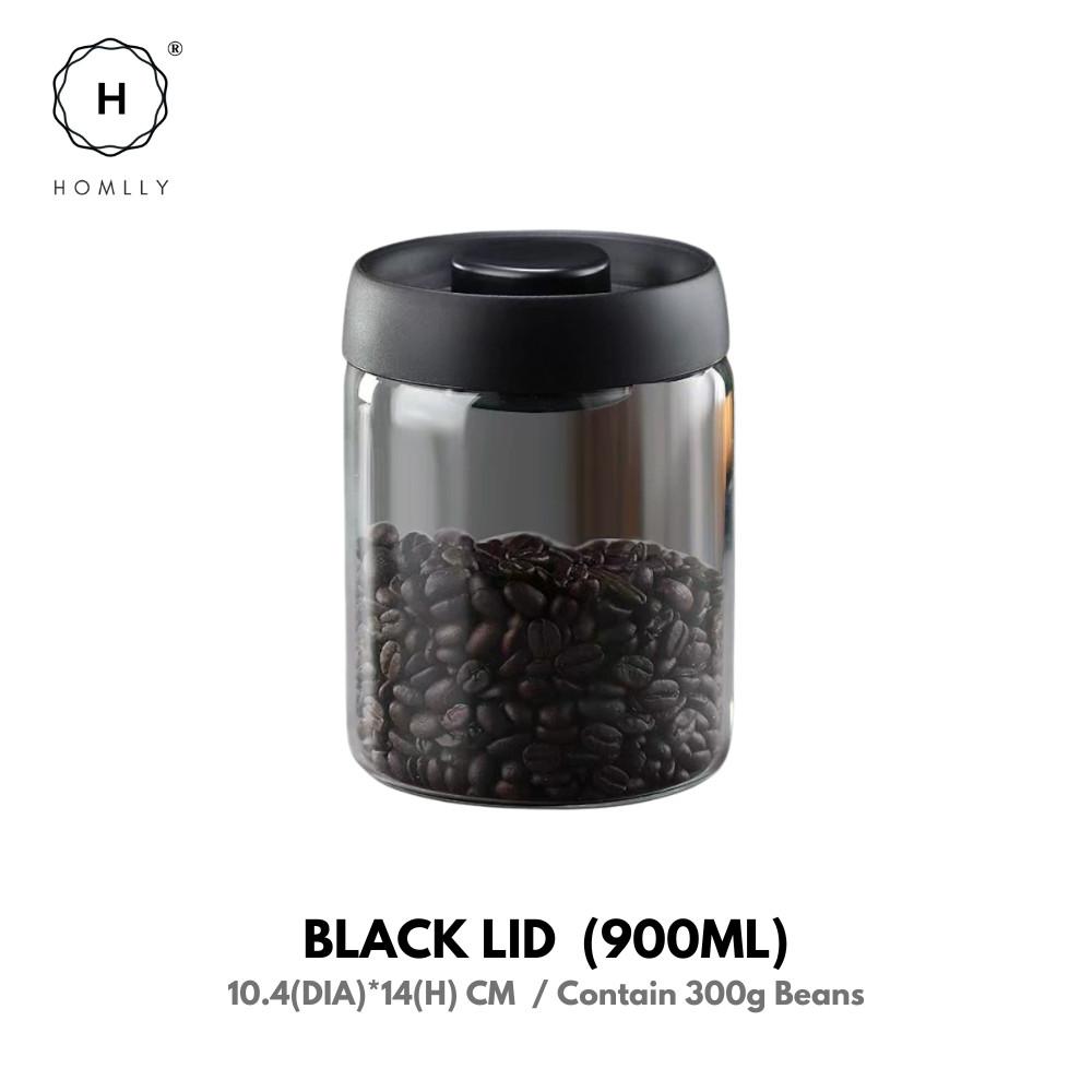 HOMLLY Luft Food Storage Glass Canister Container with Airtight Lid (X3PCS)